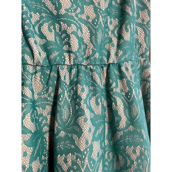 Green and Cream Medium Sleeveless Dress, Soulmates - Picture 5 of 5